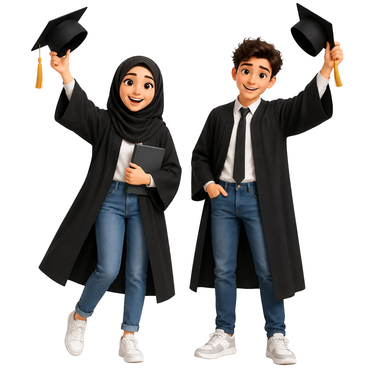 Student celebrating career clarity